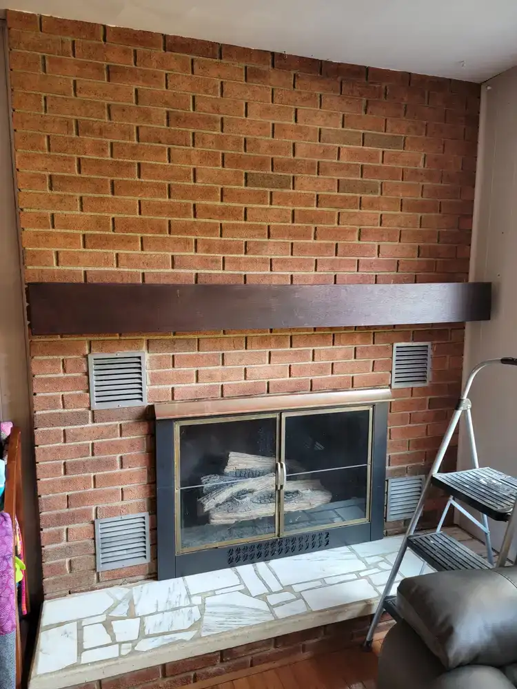 Fireplace before